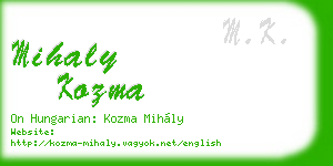 mihaly kozma business card